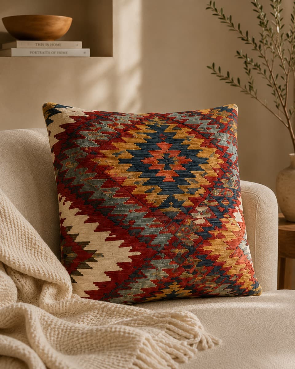 Kilim Desenli Dekoratif Kırlent